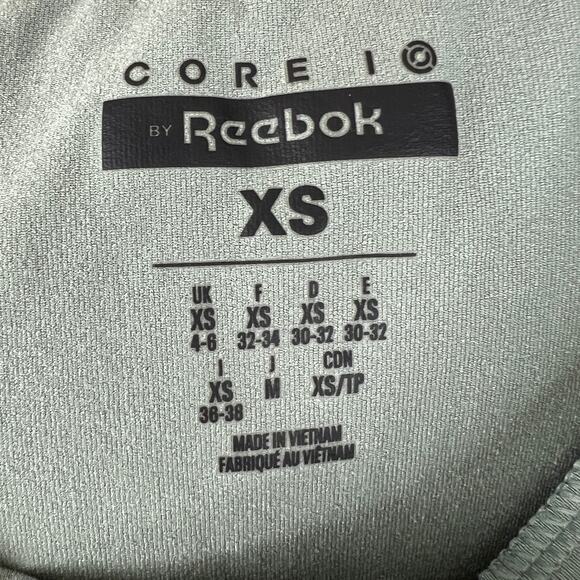 Reebok Core IO Green High Neck Crew Sleeveless Top Cropped Tank Active XS 4-6 - Picture 6 of 8
